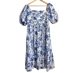 Abercrombie and Fitch Emerson Poplin Midi Dress